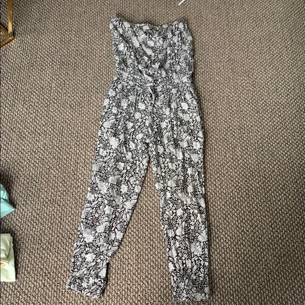 Talula flower strapless jumpsuit